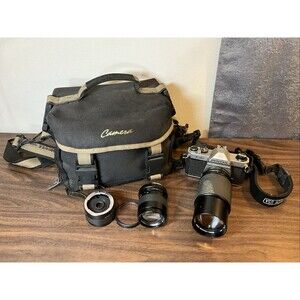 Asahi Pentax K1000 35 MM Camera Bundle ESTATE BUY UNTESTED